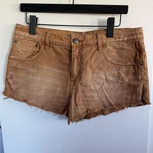 Free People Raw Hem Denim Cut Off Shorts Size 28